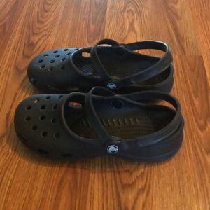 Black Mary Jane Crocs Sz 7